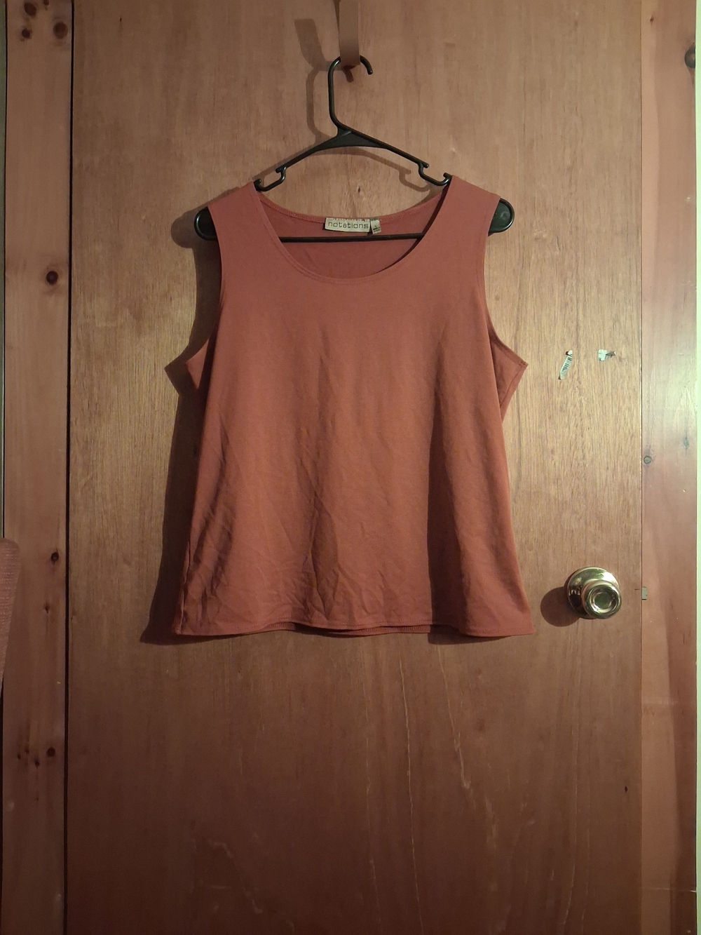 Notations Rust Scoop Neck Tank